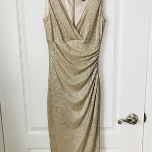 Ralph Lauren gold dress size 2